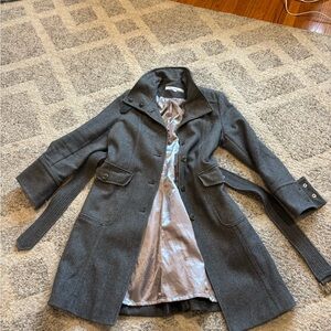 Women's Kenneth Cole Gray Wool Coat